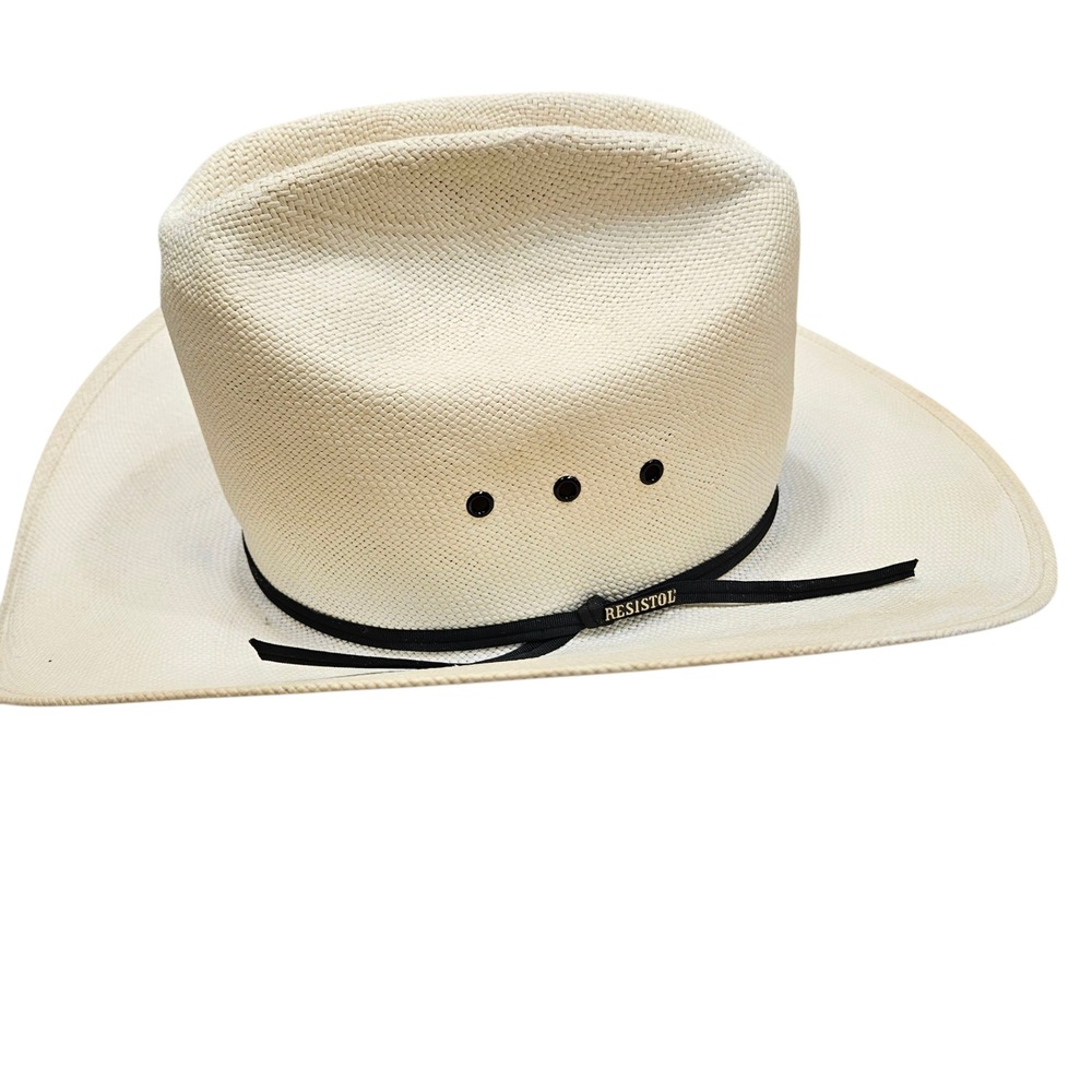 Resistol Straw‎ Cowboy Hat Western Blues Self Conforming Vented Size 7
